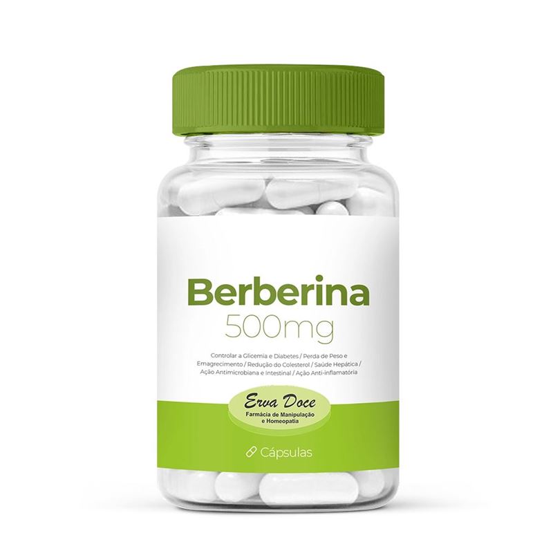 Berberina 500mg em Cápsulas