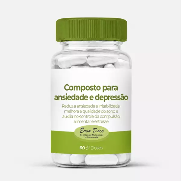 Composto para ansiedade e depressão 60 Doses