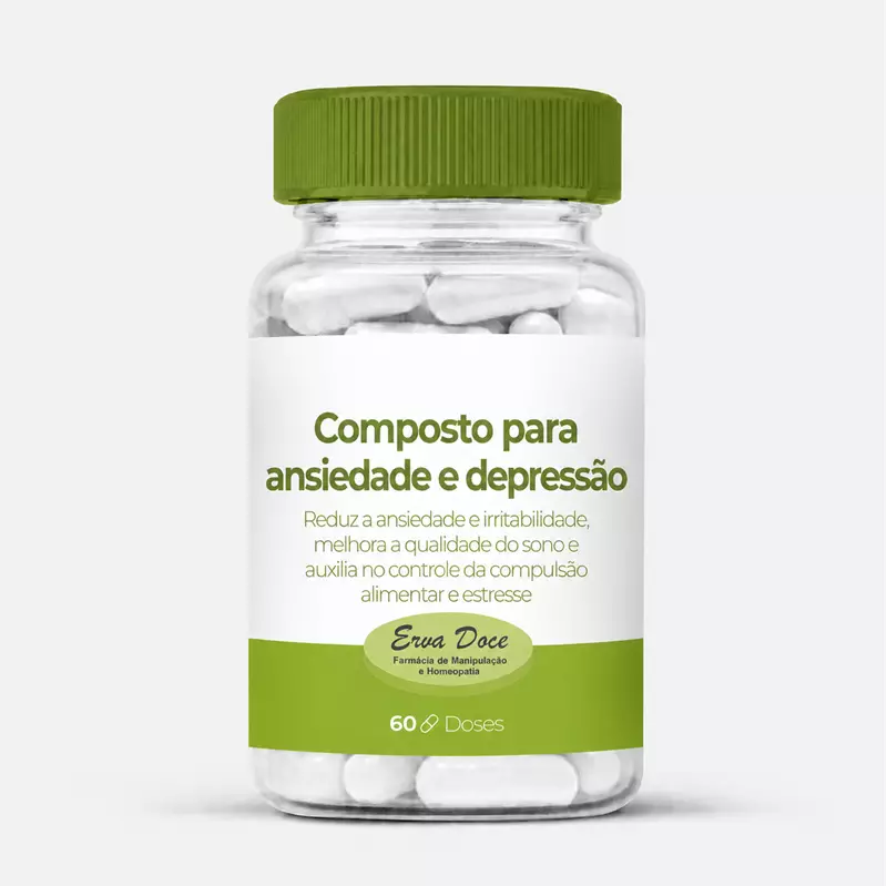 Composto para ansiedade e depressão 60 Doses