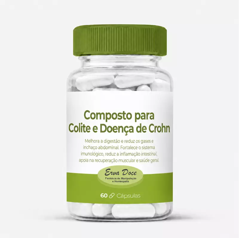 Composto para Colite e Doença de Crohn  60 Cápsulas